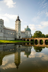 Fototapeta na wymiar View of the 16 century castle in Krasiczynie Poland