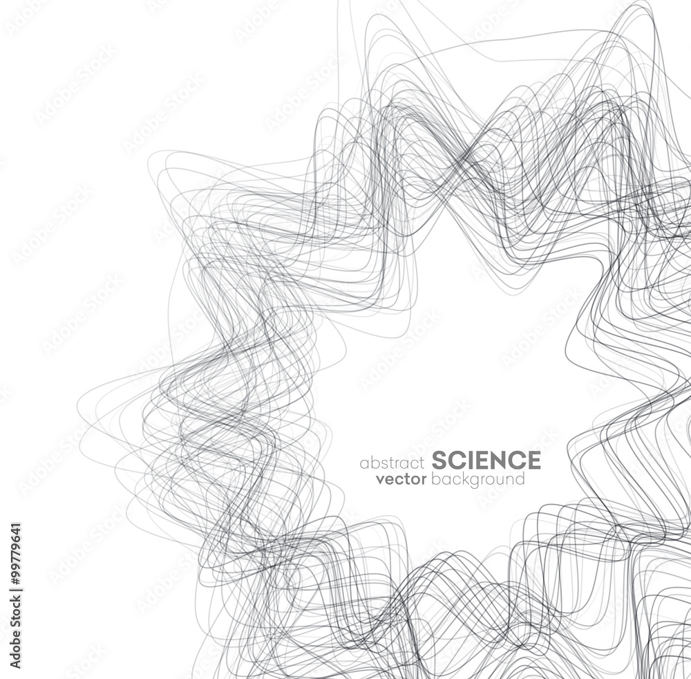 Poster abstract vector background, futuristic wavy