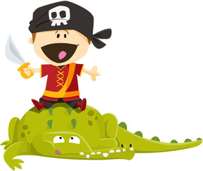 pirate et crocodile