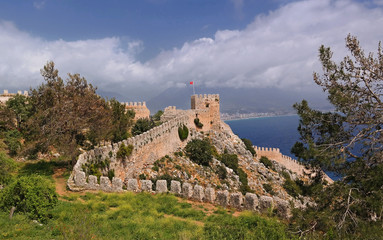 Fototapeta na wymiar The fortress of Alanya in Turkey