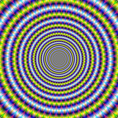 Toothed Rings in Blue and Yellow