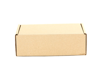 Empty cardboard boxes isolated on a white