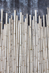 Bamboo texture pattern and concrete background
