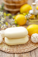 Fototapeta na wymiar lemon soap