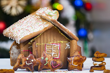 Gingerbread house - sweets for children for Christmas