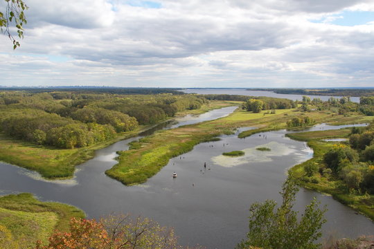 Landscape of the river from above