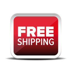 Free shipping button vector