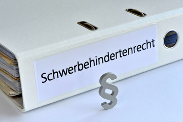 Schwerbehindertenrecht, Paragraph, Behindertenrecht, Ordner, Recht, Behinderung, Ausgleichsabgabe,...