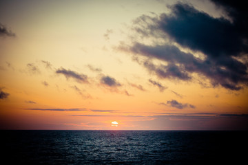 Sunset above the sea