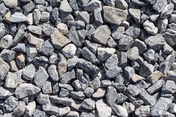 Crushed grey stones