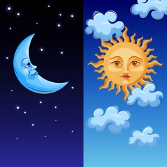 Sun and moon
