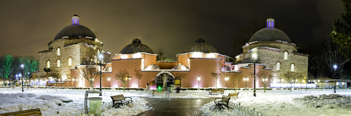 Panoramic view of the Haseki Hurrem Sultan Hamami, Bathhouse of Hagia Sophia Haseki Hurrem Sultan