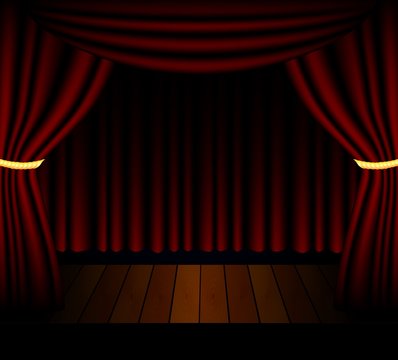 Stage lighting background with spotlight effects