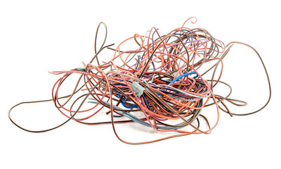 tangled wire isolated