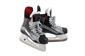 Foto auf Acrylglas hockey skates isolated on white background © Deno