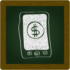 Simple doodle of mobile payments