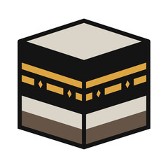 Kaaba Muazzama / Ka'aba cube flat icon for apps and websites