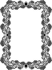 isolated floral frame