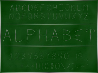 Font scratching on a blackboard