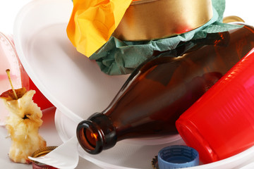 pile of rubbish, close-up