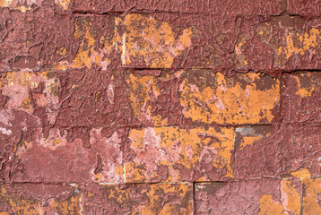 chipped paint on old concrete wall texture background