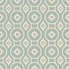 Elegant antique background image of round geometry flower pattern.
