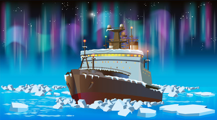 icebreaker at night