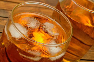 Glass with apple fuice