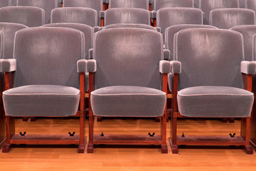 Grey theater seats