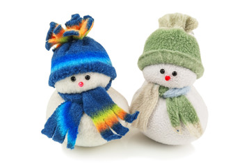 two snowmans isolated