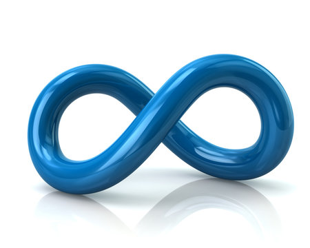 Blue infinity symbol