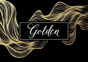 Luxury golden modern card. Vector illustration
