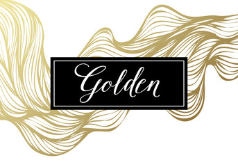 Luxury golden modern card. Vector illustration