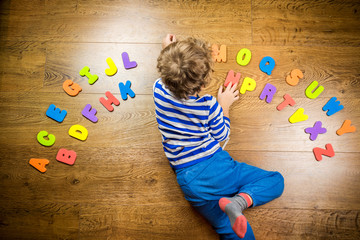 playing happily with letters