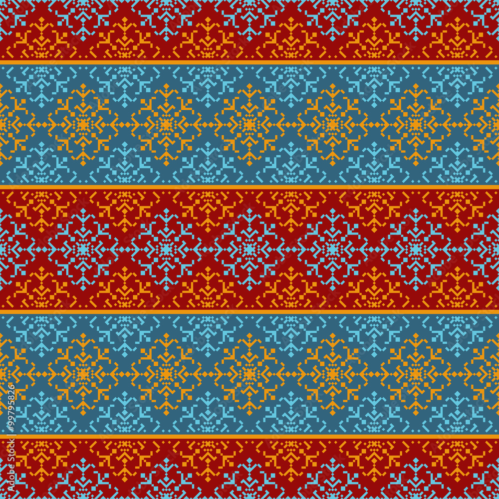 Poster retro style seamless vector pattern