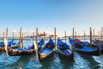 Tuinposter Gondolas floating in the Grand Canal © andreykr