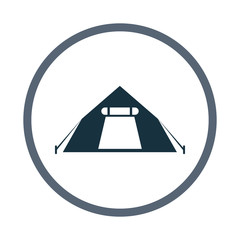 Travel tent icon