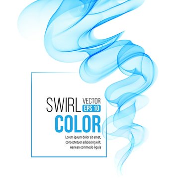 Vector blue swirl line abstract background. Vector illustration