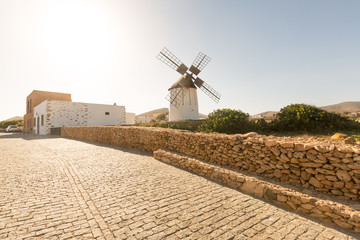 An old windmill on the island Fuerteventura - 99796294