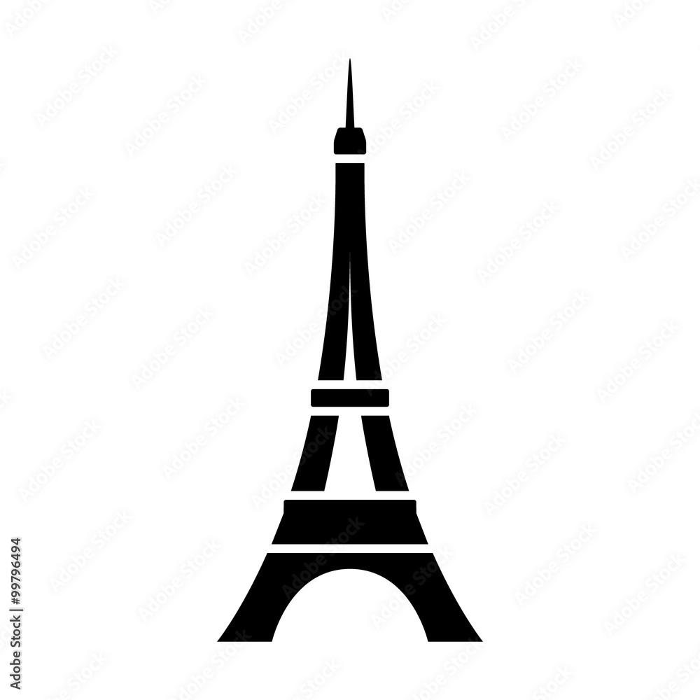 Wall mural eiffel tower / tour eiffel in paris flat icon for apps and websites