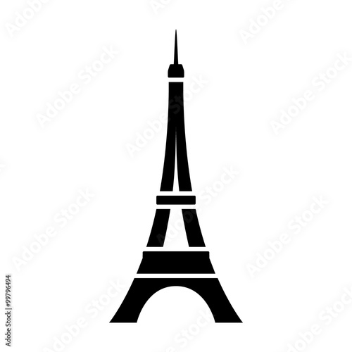 "Eiffel Tower / Tour Eiffel in Paris flat icon for apps and websites