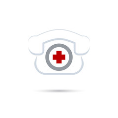Fototapeta premium Medical Hotline color icon
