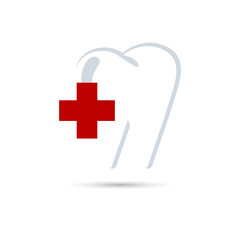 Tooth medical help color icon