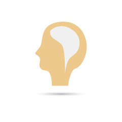 Human head color icon