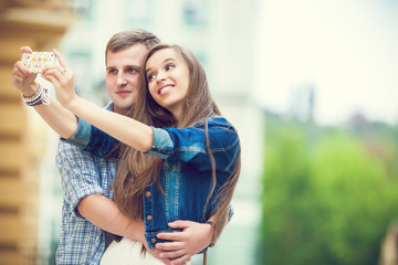 Young happy couple in love