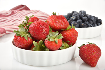Strawberries and blueberries