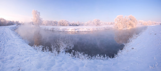 Fairy winter sunrise
