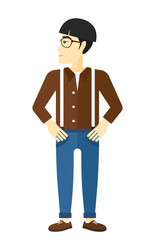 Young man proud of himself.