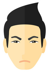 Detesting angry man.