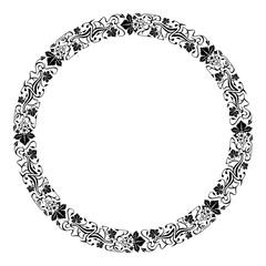 Round frame with grapes